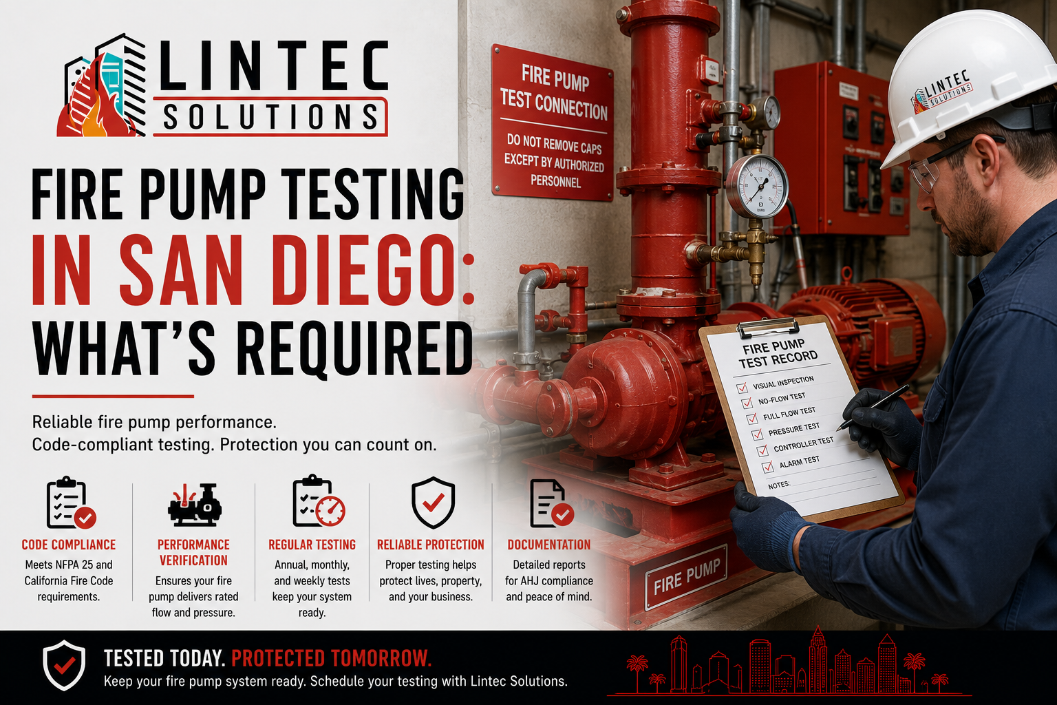 Fire Pump Testing in San Diego: What’s Required