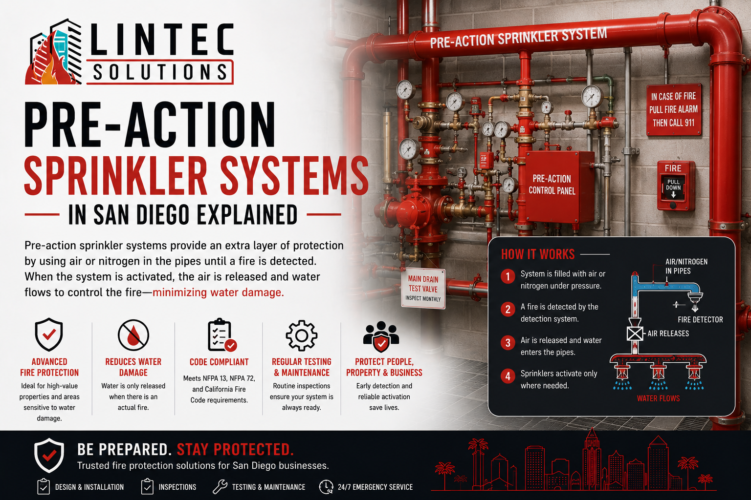 Pre-Action Sprinkler Systems in San Diego Explained